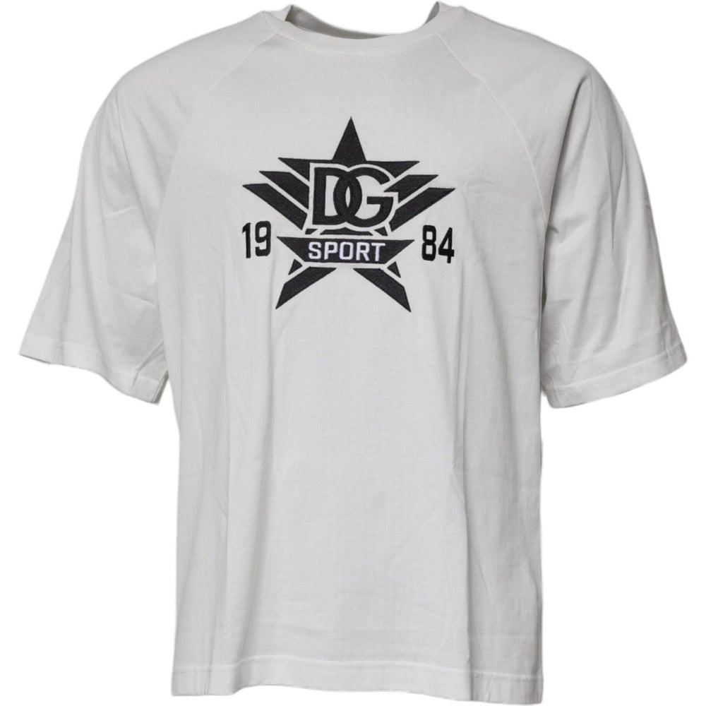 Dolce & Gabbana White DG Sport Crew Neck Short Sleeve T-shirt TSH87270-50