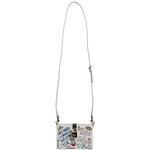 Dolce & Gabbana White Graffiti Print Clutch Crossbody Bag BAG4110