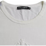 Dolce & Gabbana White Logo Embossed Cotton Crewneck T-shirt TSH86397-56