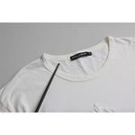 Dolce & Gabbana White Logo Embossed Cotton Crewneck T-shirt TSH86397-56