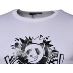 Dolce & Gabbana White Panda King Cotton Crew Neck T-shirt TSH87232-44