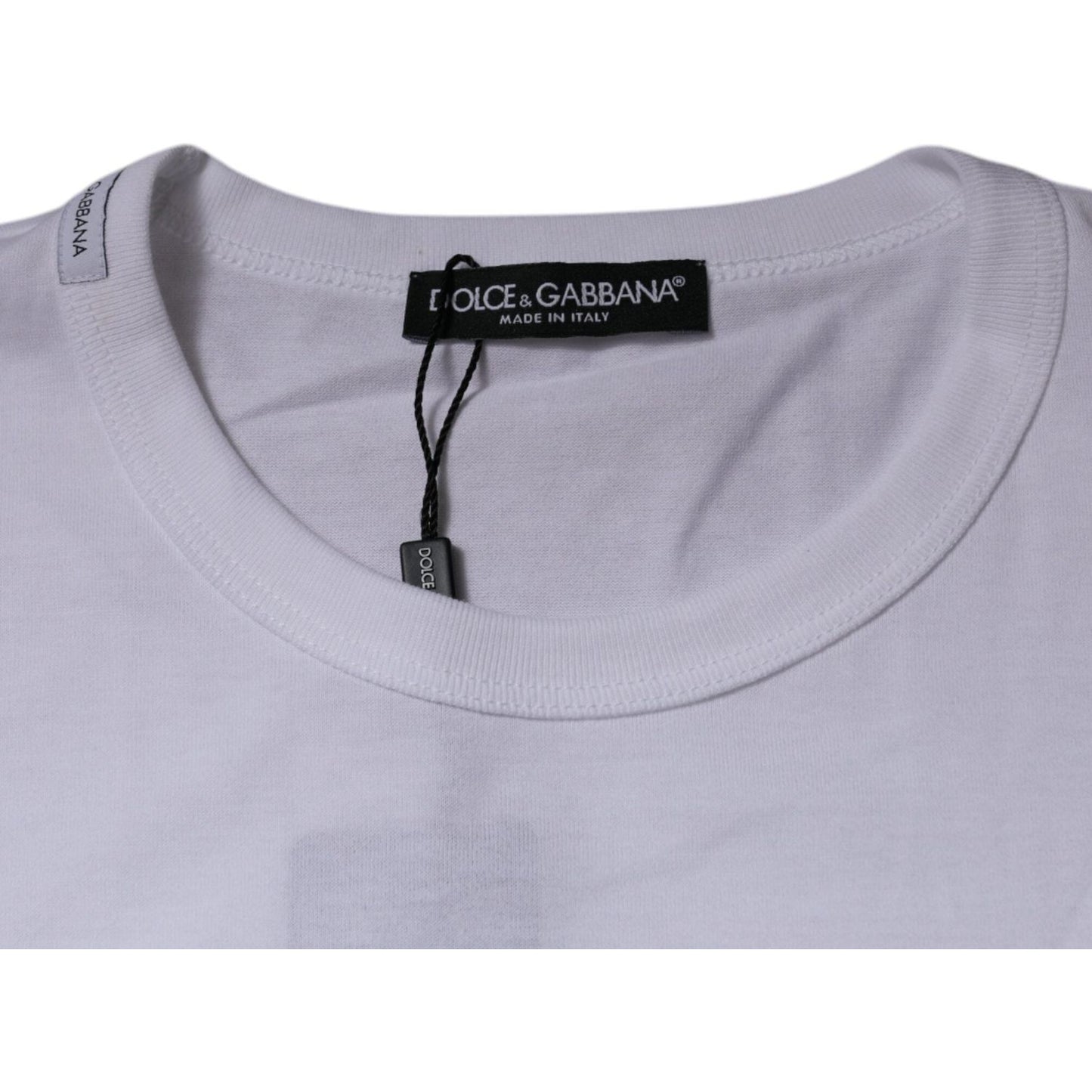 Dolce & Gabbana White Panda King Cotton Crew Neck T-shirt TSH87232-44