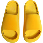 Dolce & Gabbana Yellow Rubber Slides Sandals Beachwear Shoes LA11842-39