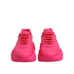 Dolce & Gabbana Pink Leather Daymaster Low Top Sneakers Shoes LA12849-37