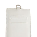 Dolce & Gabbana White Calf Leather Lanyard Logo Card Holder Men Wallet SMY11035