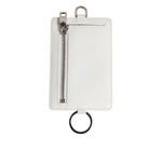 Dolce & Gabbana White Calf Leather Lanyard Logo Card Holder Men Wallet SMY11035