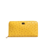 Dolce & Gabbana Yellow Leather Logo Plaque Zip Around Continental Wallet BAG4690