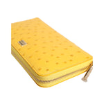 Dolce & Gabbana Yellow Leather Logo Plaque Zip Around Continental Wallet BAG4690