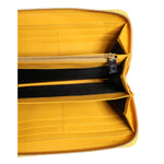 Dolce & Gabbana Yellow Leather Logo Plaque Zip Around Continental Wallet BAG4690