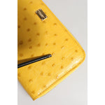 Dolce & Gabbana Yellow Leather Logo Plaque Zip Around Continental Wallet BAG4690
