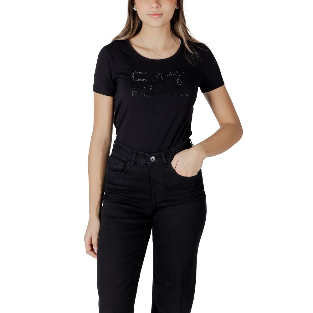 EA7 Emporio Armani Black Cotton Sportswear