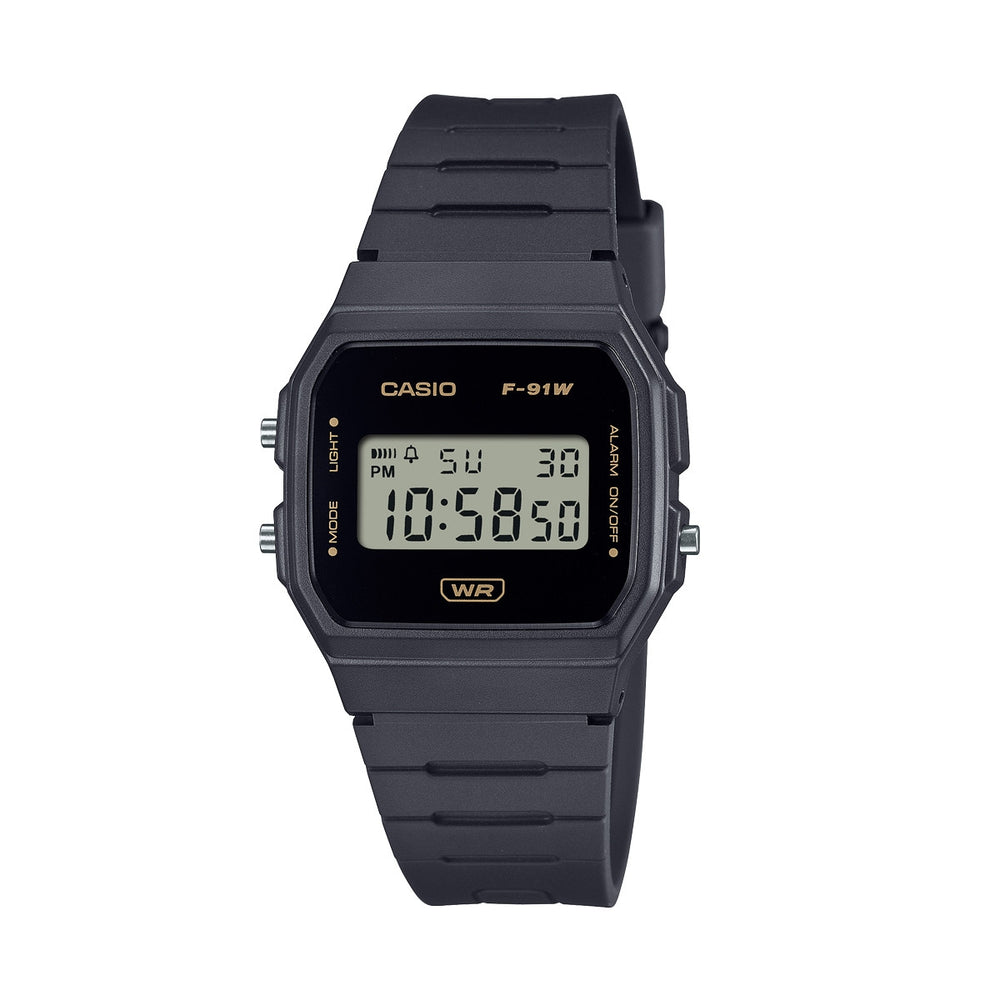 CASIO VINTAGE Mod. F-91 BIO RESIN STRAP - BLACK F-91WB-8AEF