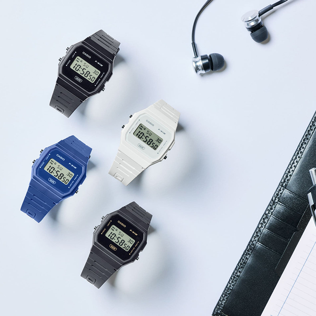 CASIO VINTAGE Mod. F-91 BIO RESIN STRAP - BLACK F-91WB-8AEF