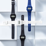 CASIO VINTAGE Mod. F-91 BIO RESIN STRAP - BLACK F-91WB-8AEF