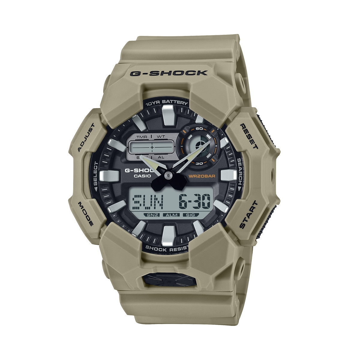 CASIO G-SHOCK Mod. NEW RUGGED BASIC Digital 10-Year Battery GA-010-5AER