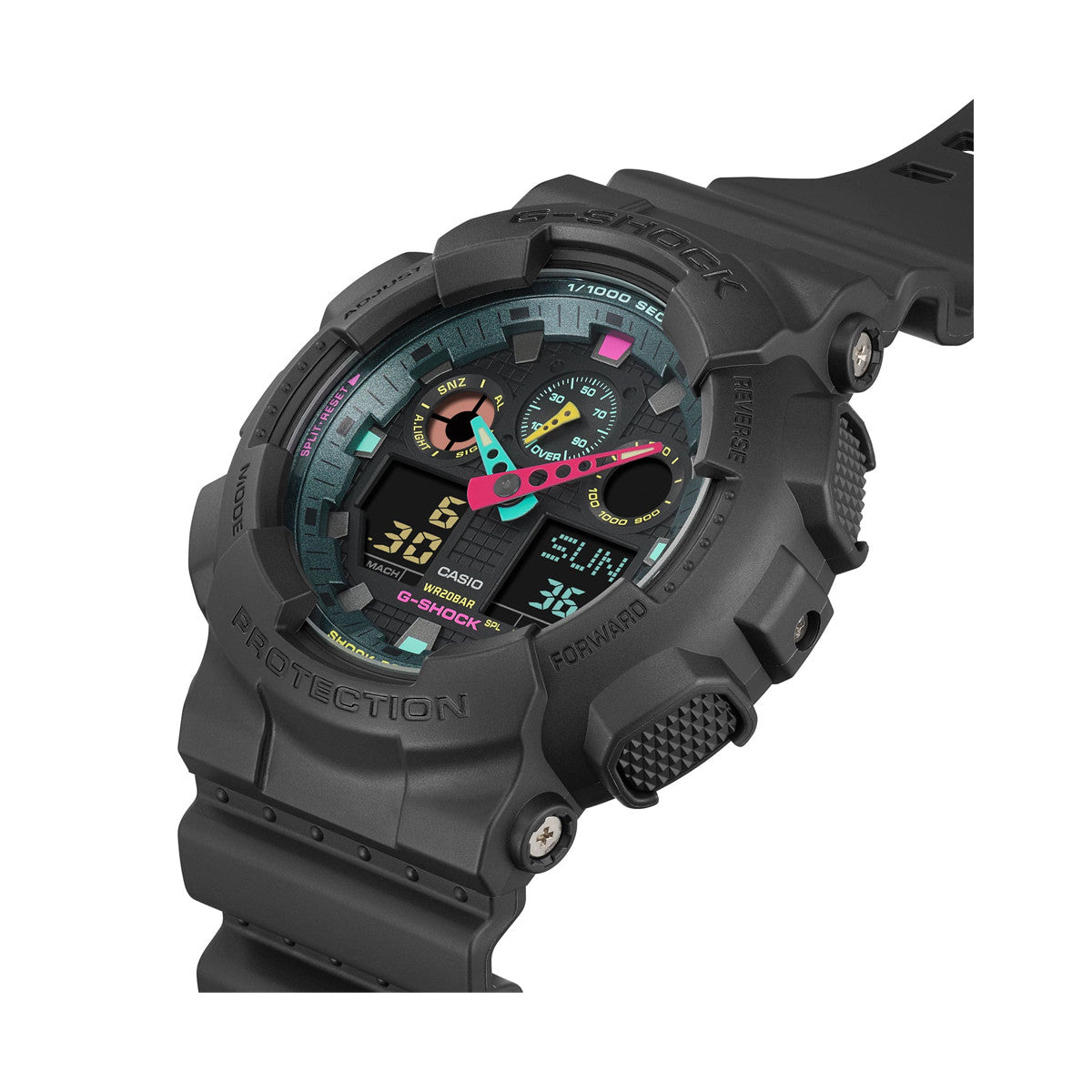 CASIO G-SHOCK Mod. OVERSIZE - MATTE FLUO SERIE - BLACK GA-100MF-1AER