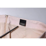 GF Ferre Beige Cotton Stretch Mid Waist Pencil Cut Skirt SKI2023-46