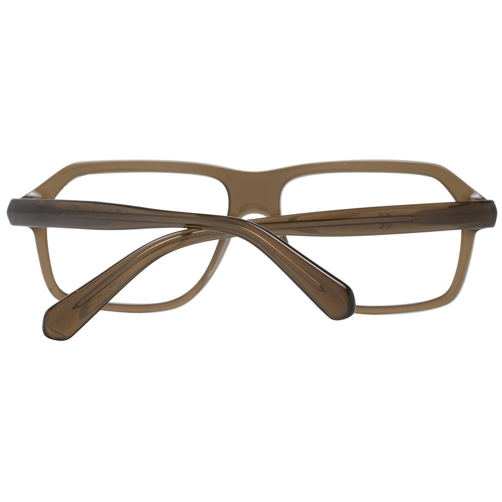 Guess Green Men Glasses Frame, full-rim green plastic with branded case, rectangular style, 55-14-145 size, spring hinge, no lenses effect.