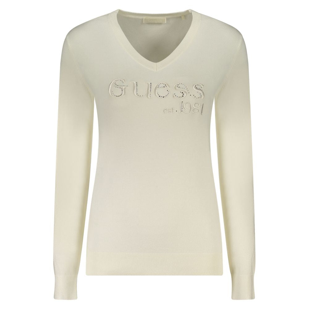 Guess Jeans White Viscose Women Sweater GU-39649-S
