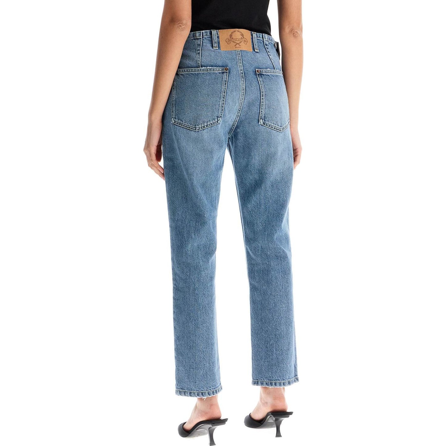 Moschino slim fit jeans with adjustable waistbandJeans