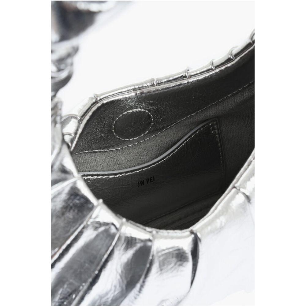 Jw Pei Jw Pei Ruched Metallic Faux Leather GABBI Hobo Bag JWP648121GD 1728,74866327712,Bags,Jw Pei,New with tags,Shoulder Bags - Women - Bags,Silver,Women,Women - Bags
