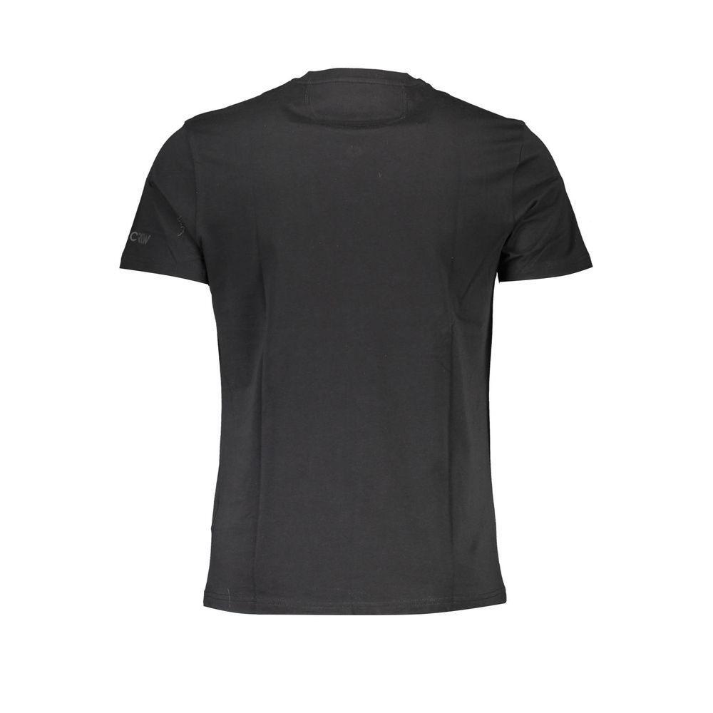 La Martina Black Cotton Men T-Shirt LA-37338-M