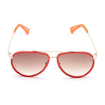 Lancaster Red Metal Sunglasses
