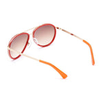 Lancaster Red Metal Sunglasses
