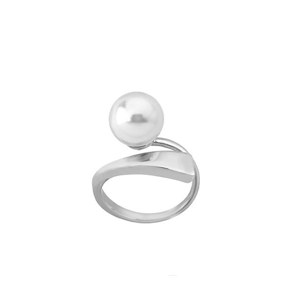 MAJORICA JEWELRY Mod. 15570.01.2.917.010.1 elegant silver ring with a pearl design.