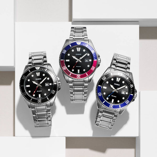 CASIO SPORT Mod. DIVER DATE 200M - BLACK MDV-107D-1A1VEF
