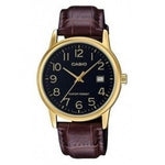 CASIO COLLECTION Mod. DATE GOLD. LEATHER - BLACK MTP-V002GL-1BUDF