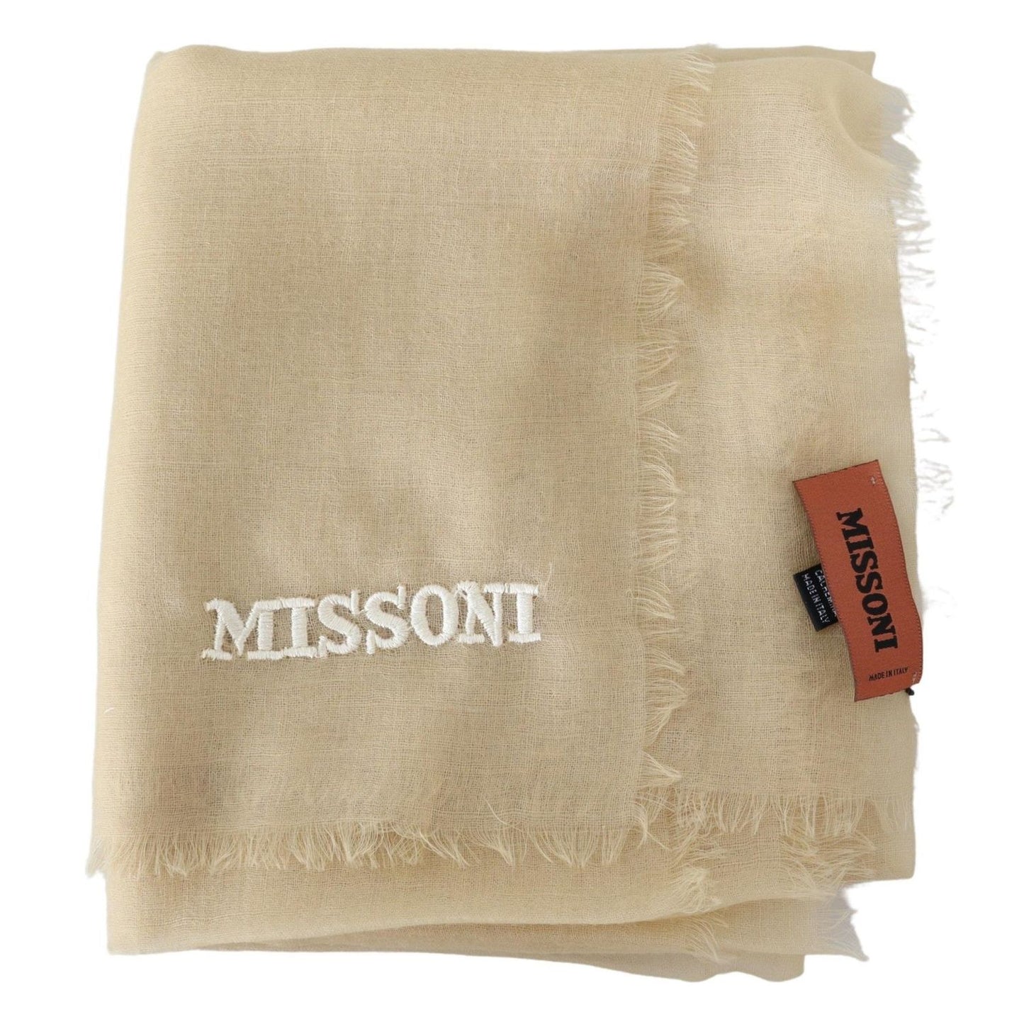 Missoni Beige Cashmere Unisex Neck Scarf