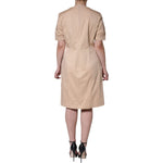 Moschino Beige Cotton Short Sleeve Knee Length Dress DR281223-46