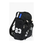 Off-White Off-White Perforated Nylon Hiking Backpack with Contrasting Details OFP647133GD 1728,74866327712,Backpacks - Men - Bags,Bags,Black,Men,Men - Bags,New with tags,Off-White