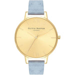 Olivia Burton Blue Leather Leather Watch Olivia Burton Wheat
