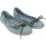Pantofola D'Oro Sky Blue Suede Lace Bow Loafers Ballet Flat Shoes LA8396-37