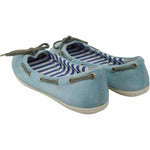 Pantofola D'Oro Sky Blue Suede Lace Bow Loafers Ballet Flat Shoes LA8396-37