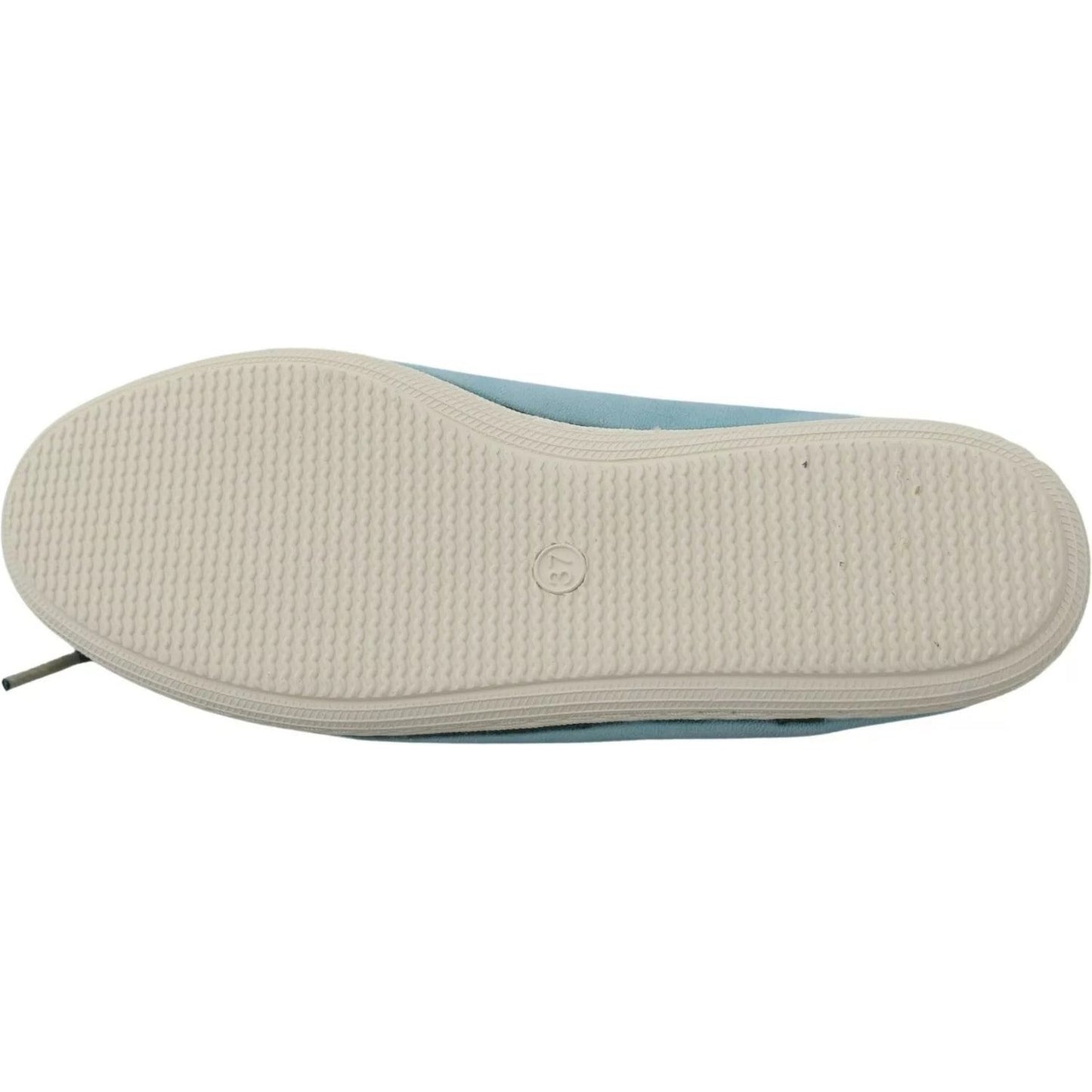 Pantofola D'Oro Sky Blue Suede Lace Bow Loafers Ballet Flat Shoes LA8396-37