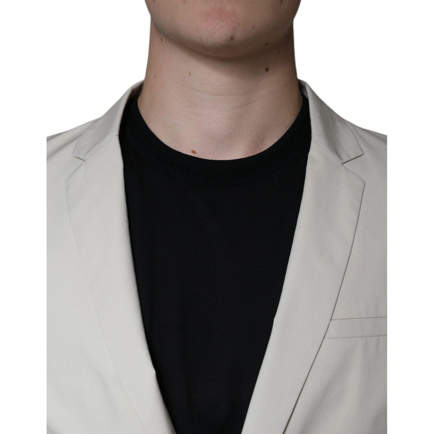 Paolo Pecora Milano Beige Single Breasted Dress Formal Coat Blazer JKT41244-46
