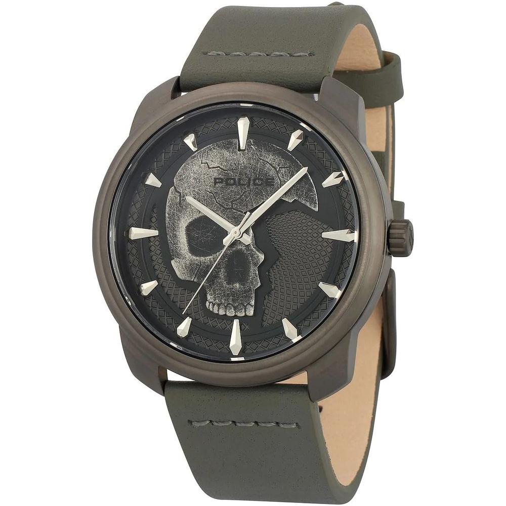 Police Green Leather Watch 1728,Green,Men,New with tags,Police,Watches for Men - Watches Police POPL15714JSU61AAC