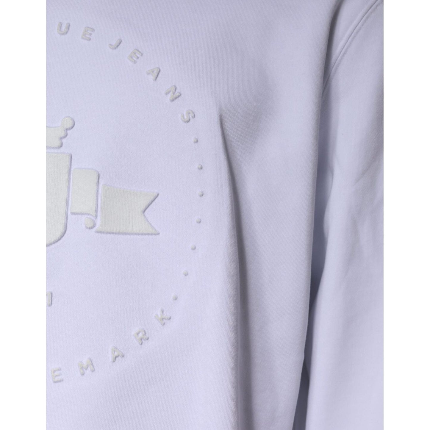 Replay White Embossed Logo Crew Neck Men Sweatshirt Sweater TSH86985-56