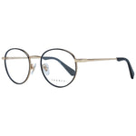 Sandro Black Men Glasses Frame with full-rim stainless steel round style, black frame color, and demo lenses for male fashion.