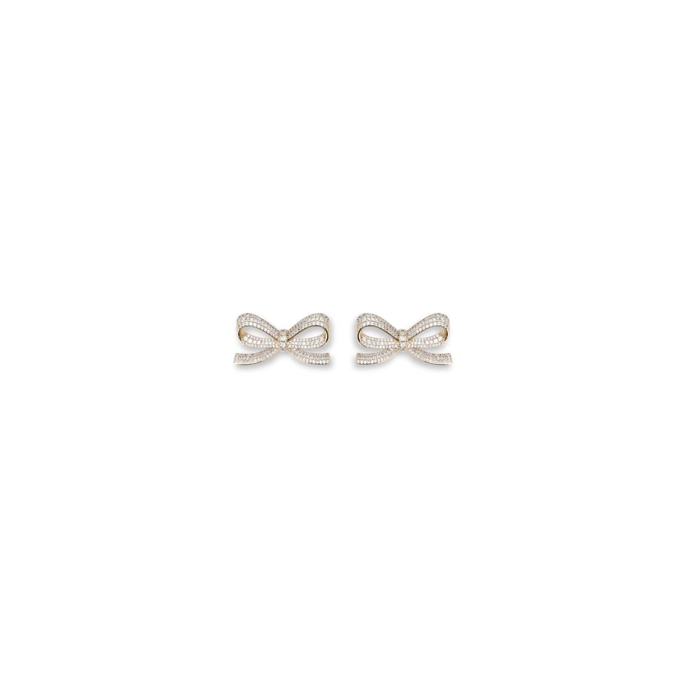 Self-Portrait Crystal bow Earrings SE-AW25606EGDGOLD-ONE SIZE