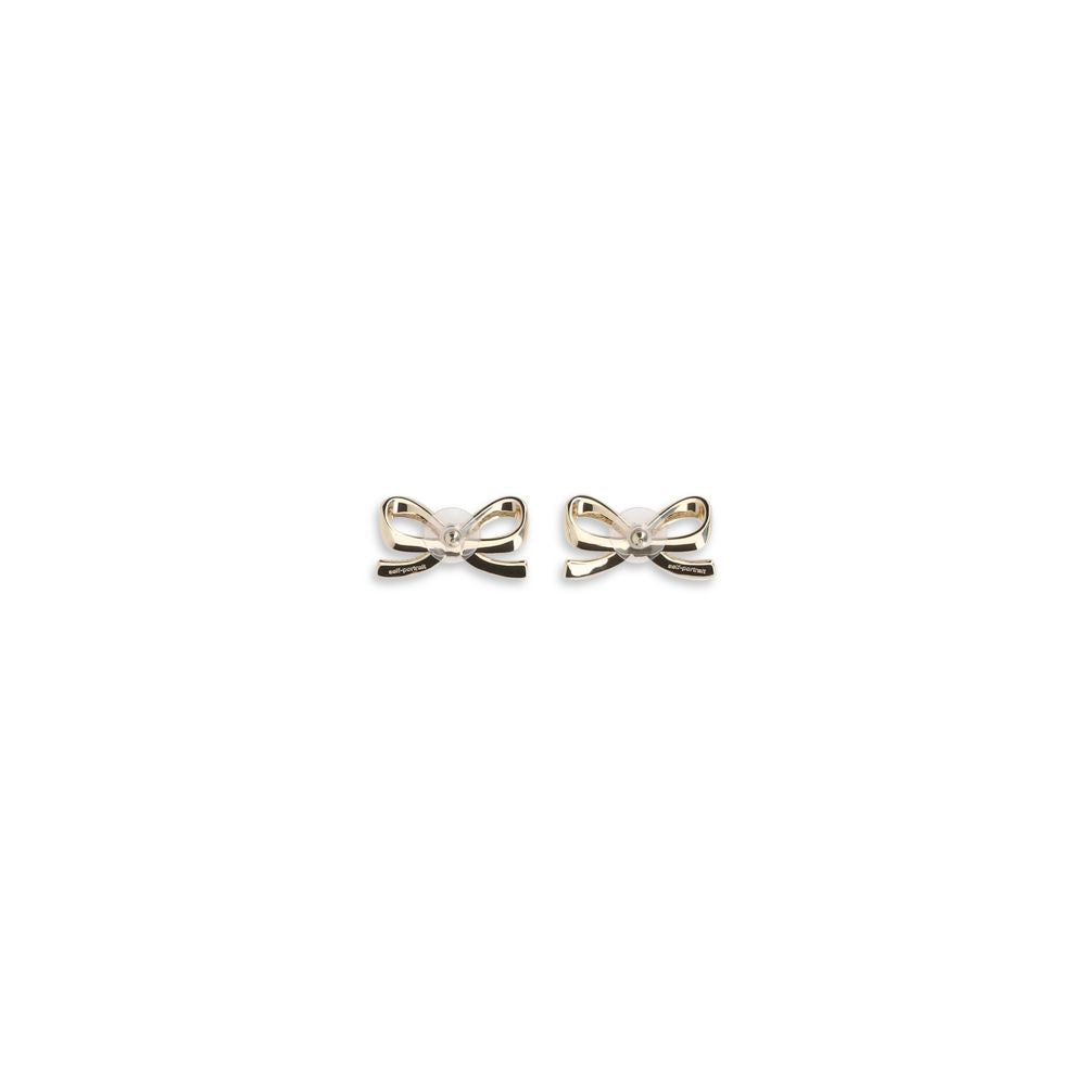 Self-Portrait Crystal bow Earrings SE-AW25606EGDGOLD-ONE SIZE