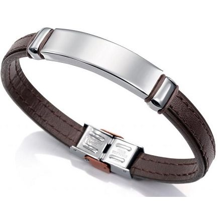 VICEROY FASHION Mod. 6371P09011 men's bracelet with leather strap and metallic clasp