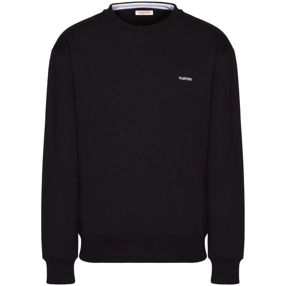 Valentino Black Cotton Sweater VA-14239-XL