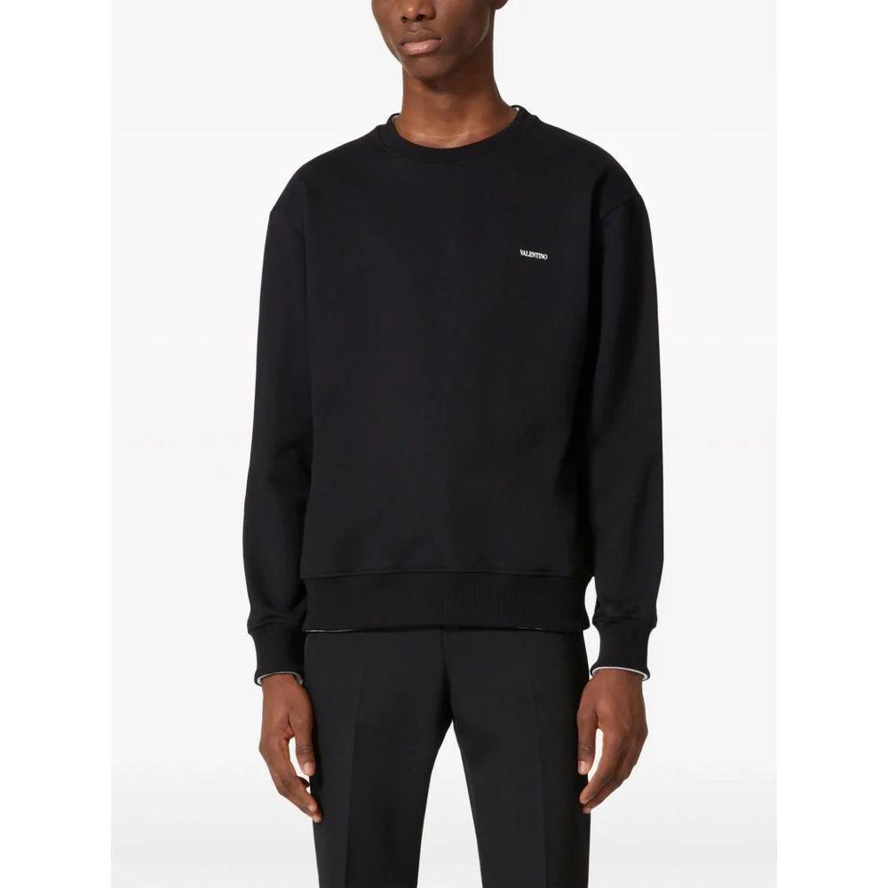 Valentino Black Cotton Sweater VA-14239-XL