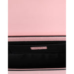 Versace Pink Grainy Calf Leather Logo Crossbody Shoulder Bag BAG1613