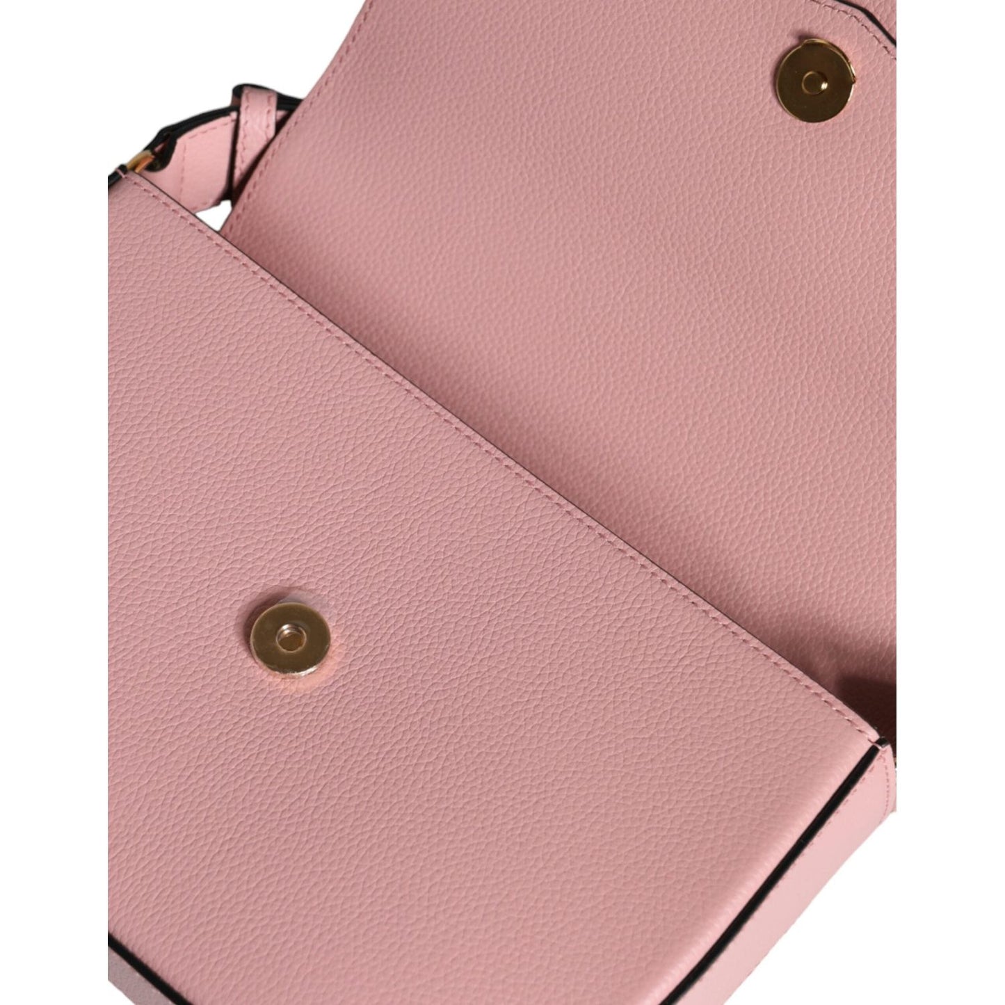 Versace Pink Grainy Calf Leather Logo Crossbody Shoulder Bag BAG1613