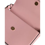 Versace Pink Grainy Calf Leather Logo Crossbody Shoulder Bag BAG1613